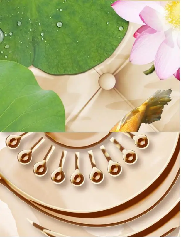 Европейские 3d фрески для пола нефритовые рельефные виниловые обои из ПВХ