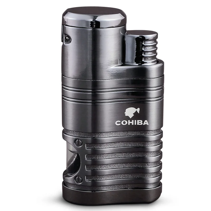 COHIBA GALINER Butane Gas 4 Torch Jet Flame With Cigars Cutter | Дом и сад