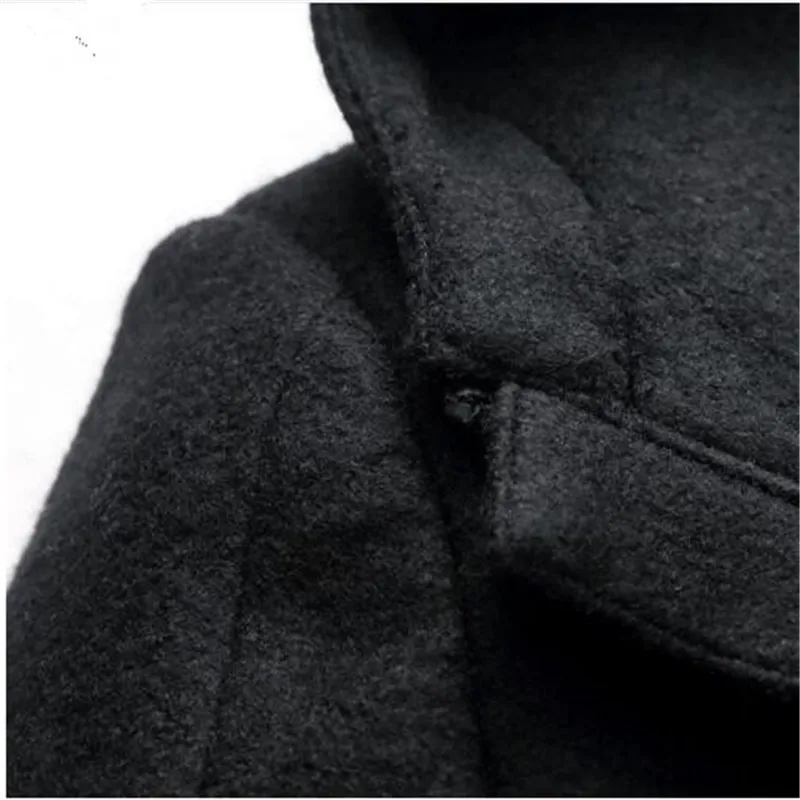 Осенне зимнее мужское шерстяное пальто в английском стиле новый дизайн длинный