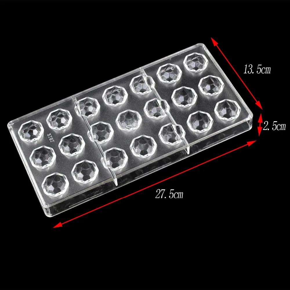 DIY 3D Diamond Shape Chocolate Mold Valentine's Day kitchen Polycarbonate Pastry Baking confectionery tools|Принадлежности для