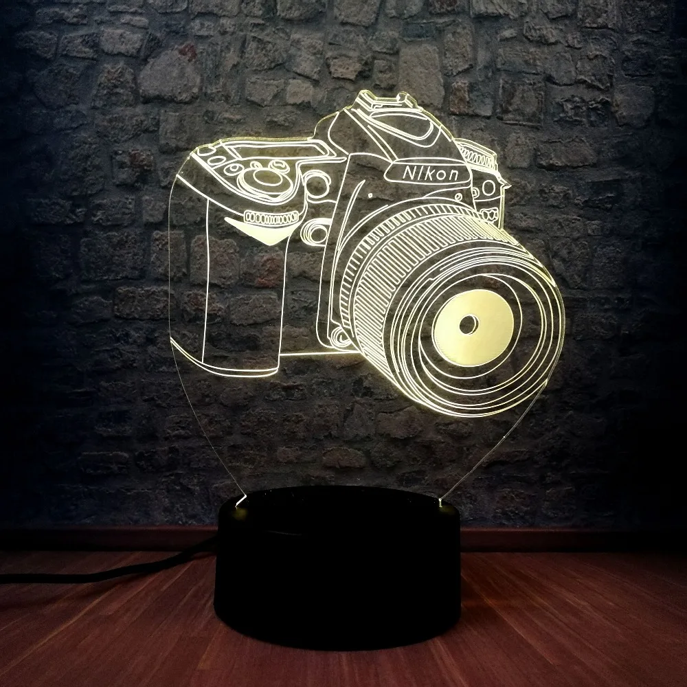 Новинка Камера 3D светодиодный светильник изменение цвета фотографии энтузиастов подарок сувенир выставка прикроватная настольная лампа Декор для спальни
