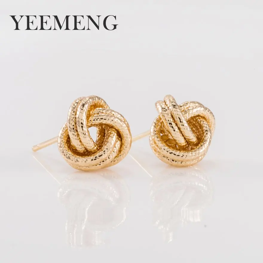 YEEMENG новые модные серьги-гвоздики в стиле панк хип-хоп/Рок узор витые золотистые