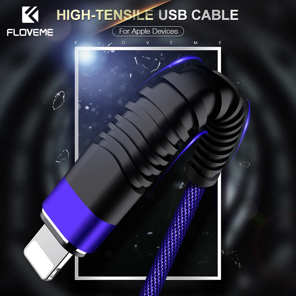 Высокопрочный USB кабель FLOVEME типа C для Samsung S9 S8 plus Huawei Xiaomi кабели Micro зарядки iPhone XR X