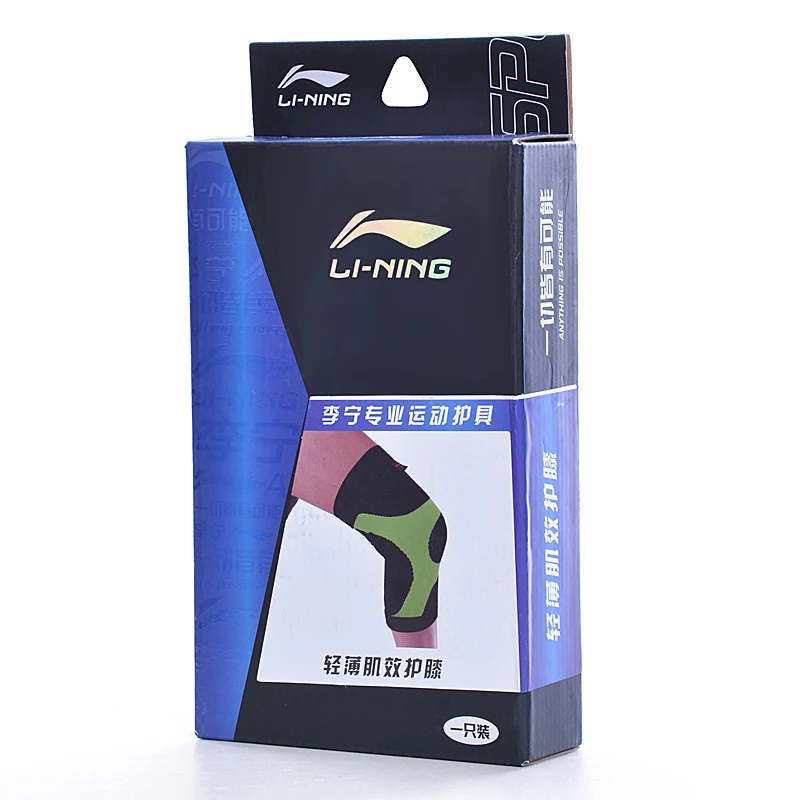 Li-Ning унисекс, профессиональные наколенники для взрослых, 1 штука, 85% нейлон, 15% спандекс, подкладка, Спортивная поддержка, протектор AXWN054 ZYF291