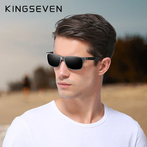 KINGSEVEN Поляризованные солнцезащитные очки для мужчин из алюминия — изображение продукта