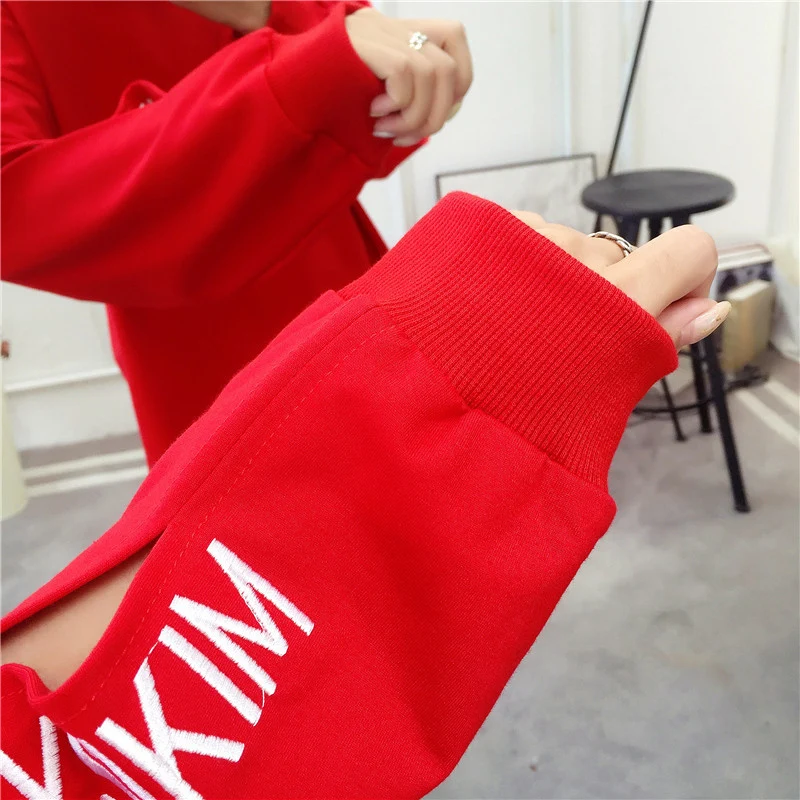 

Large size Women Long-sleeve Sweatshirt Spring Autumn New Korean loose Pullovers Sportswear Women's Casual Sweatshirts Tide F495