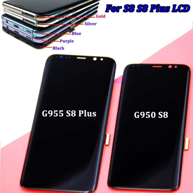 Новый AMOLED дисплей для SAMSUNG S8 ЖК сенсорный экран дигитайзер Замена GALAXY Plus с