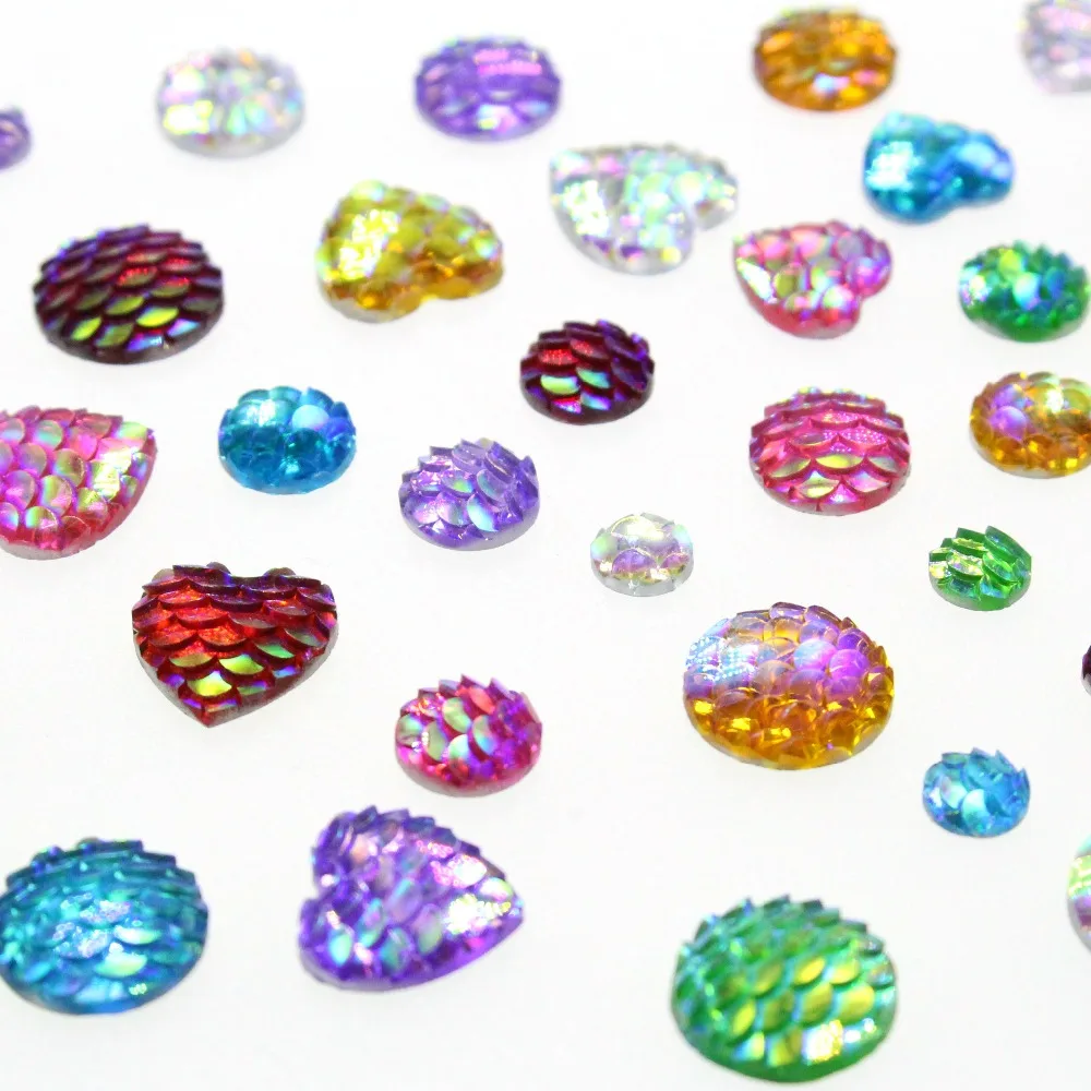 180 шт. круглые бусины русалки украшения сделай сам ювелирные изделия с плоским