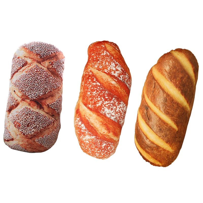 2018 New 1pcs 60cm Creative Simulation Plush Bread Shape Pillow Plush Nap Pillow Cushion Christmas Birthday Gift for Children 3d k wow simulation funny pillow boys funny 2 ha pillow creative plush dog husky japanese akita nap pillow
