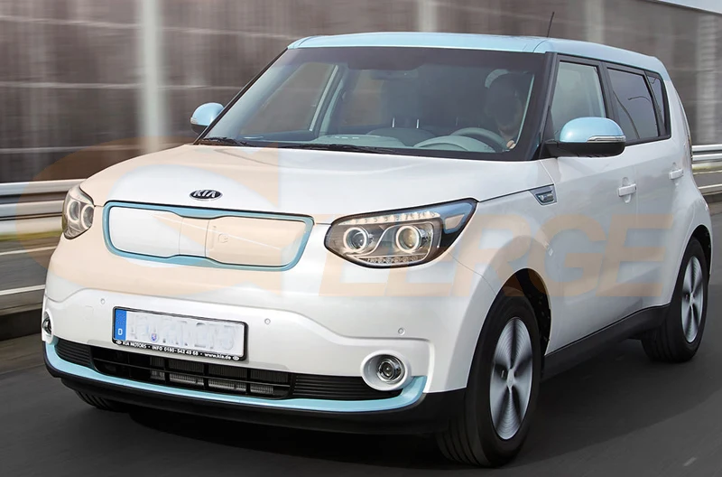 Для Kia Soul EV светодиодный галогенный фонарь RF Bluetooth APP контроллер многоцветный ультра яркий RGB комплект светодиодов «глаза ангела»