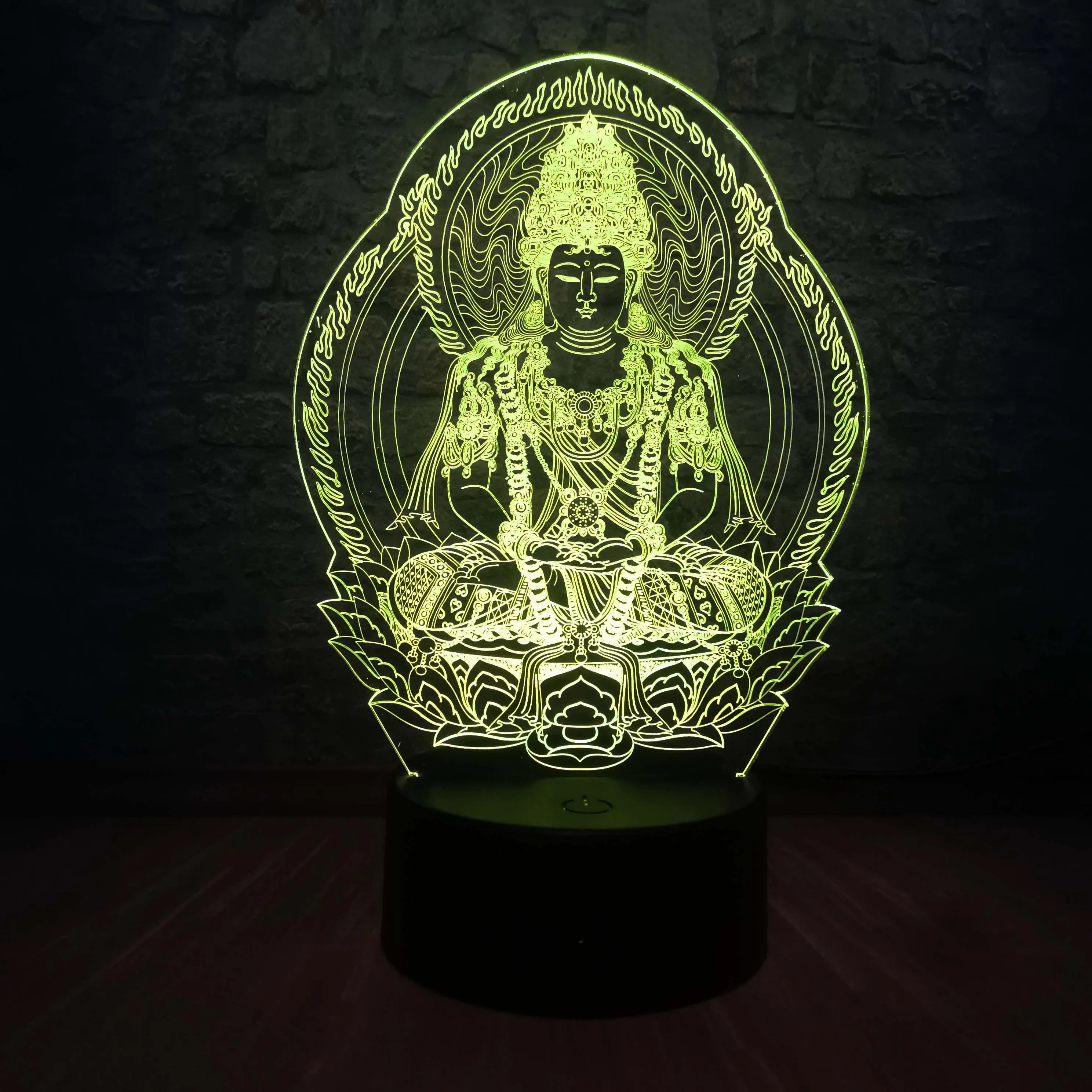 Распродажа Новинка Будда Usb 3d Ночник светильник атмосферные светодиодные лампы