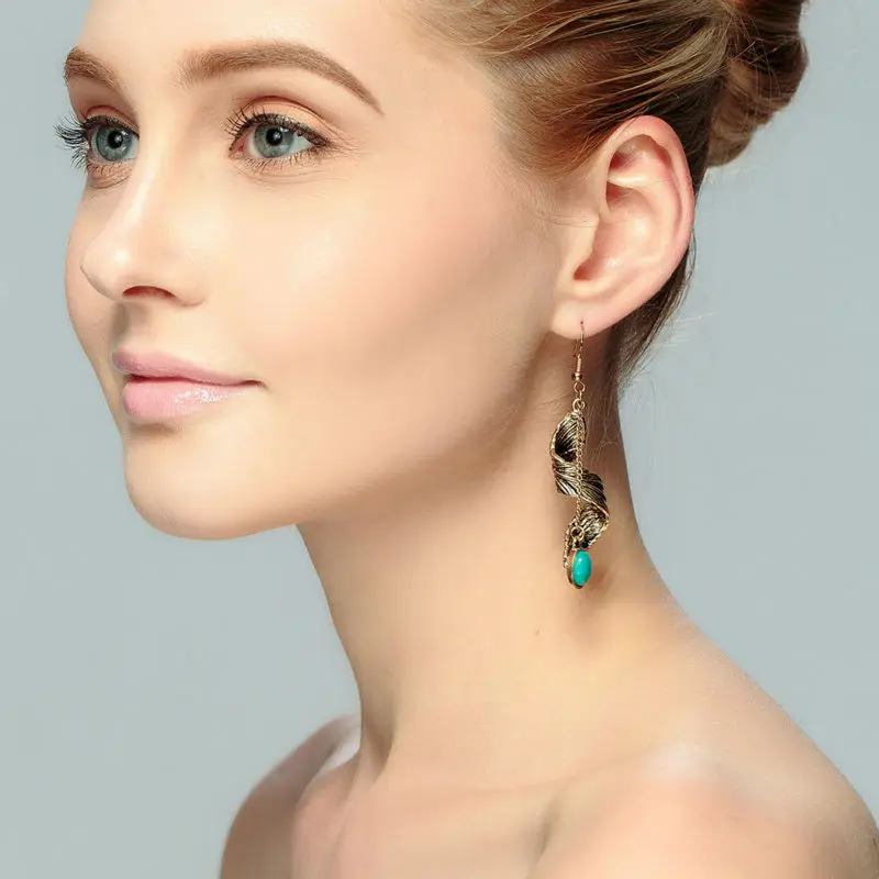 Женские длинные серьги подвески в богемном стиле|earring supplies|silver triangle earringssilver sapphire