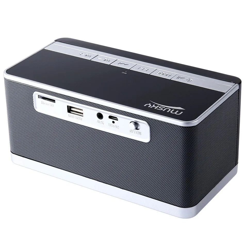 Мини Hi-Fi premium Stereo Портативный Bluetooth Динамик со светодиодной время Дисплей fm Радио