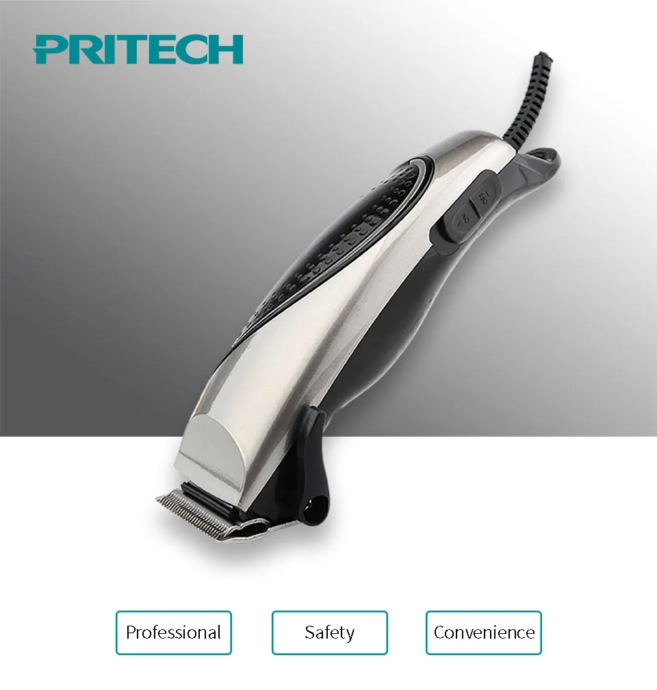 PRITECH 12 Вт электрическая машинка для стрижки волос профессиональная Регулируемая машинка для бритья волос триммер для волос для мужчин бытовой триммер для бороды