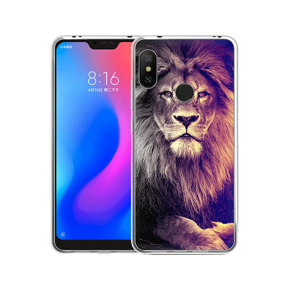 Мягкий чехол из ТПУ для Xiaomi Redmi Note 4 4X 5 6 Pro 5A Prime The lion Shell | Мобильные телефоны и