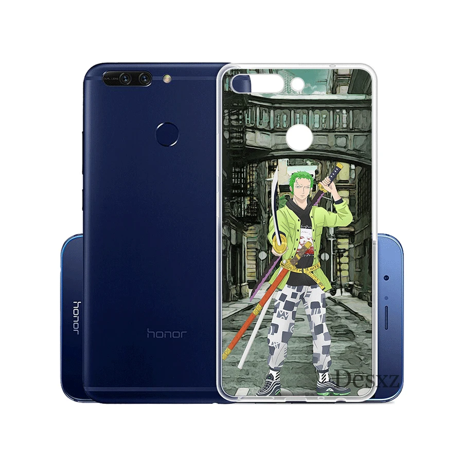 Чехол для телефона Huawei Honor 6A 7A 7X 8X 8 9 10 Pro Lite Y6 2018 цельный Roronoa Zoro Мягкий