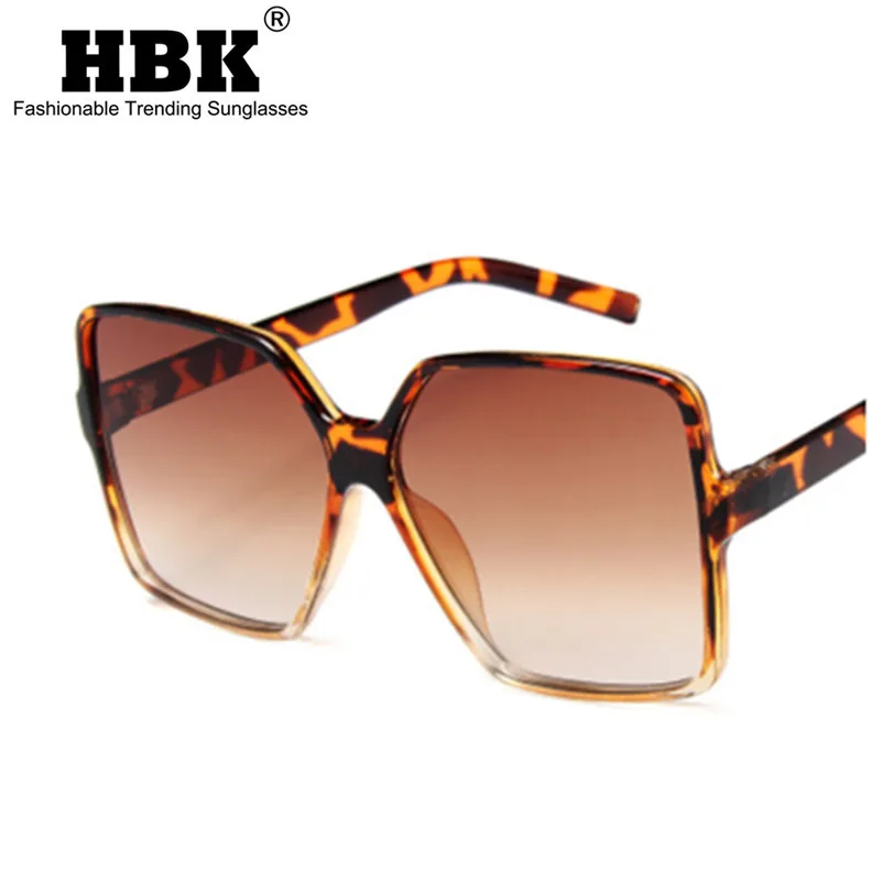 Женские квадратные солнцезащитные очки HBK большие винтажные брендовые