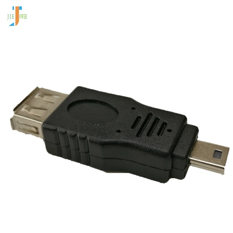 

300 шт./лот чёрный USB 2,0 A Разъем для Mini USB B 5Pin штекер OTG Хост адаптер конвертер Разъем для сотового телефона планшета