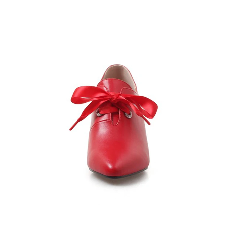 Женские ботильоны на шнуровке MLJUESE красного цвета ботинки для верховой езды