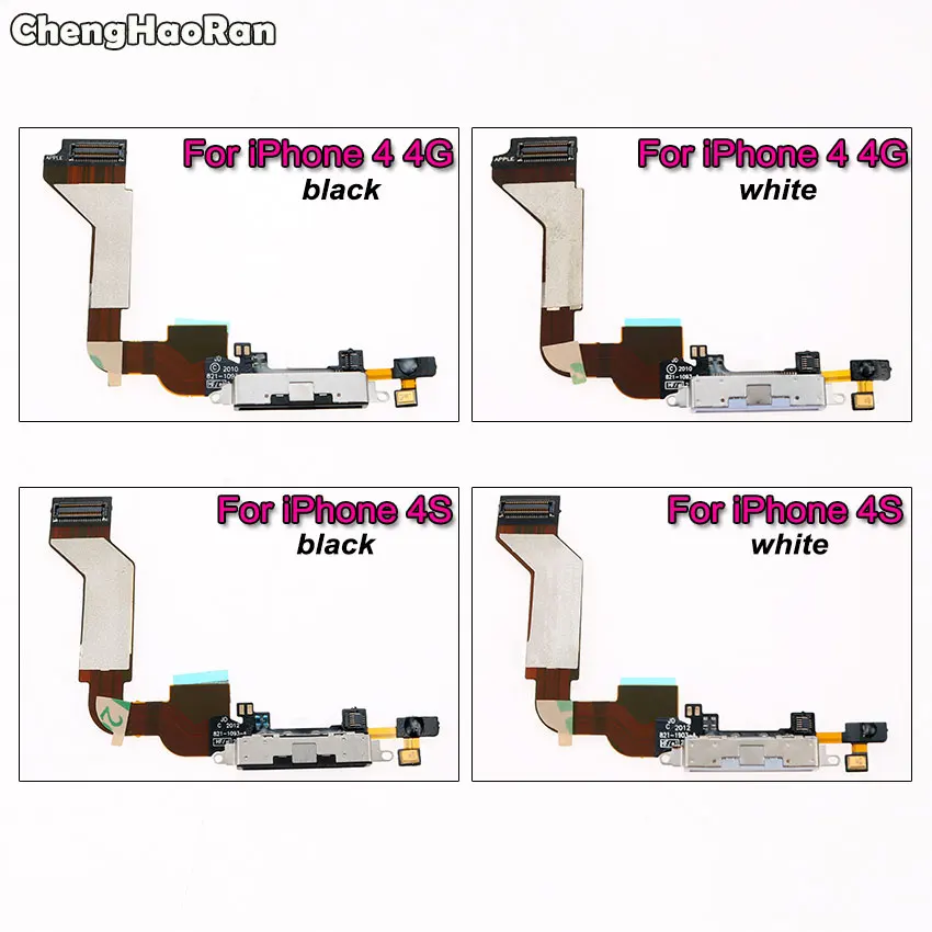ChengHaoRan 10 шт. USB док станция разъем зарядный порт гибкий кабель для iPhone 4 4S зарядное