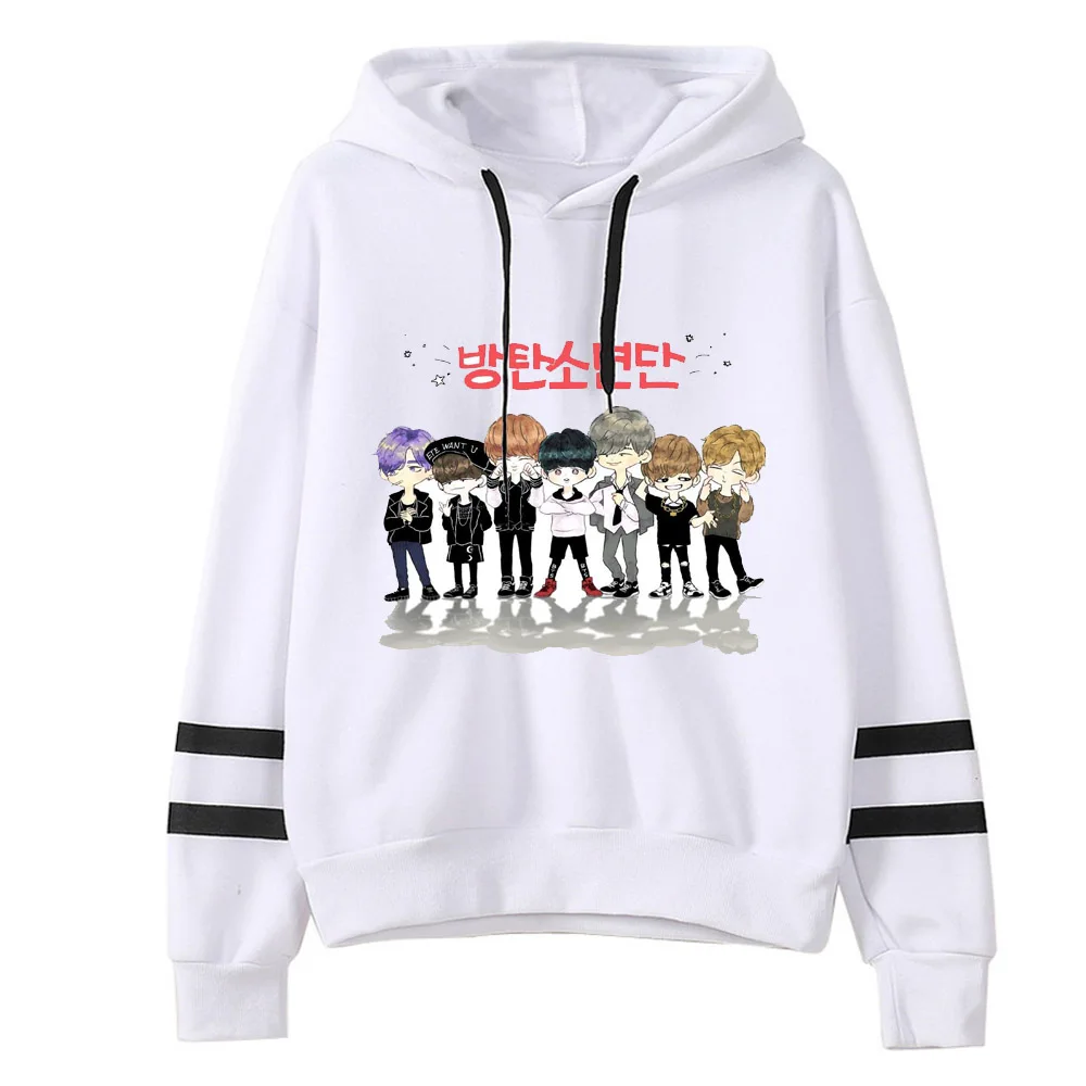 New Fashion 2018 Sprint Women KPOP BTS Print Hoodies kawaii harajuku Long Sleeve Hooded Bangtan Boys Printting Sweatshirts | Женская