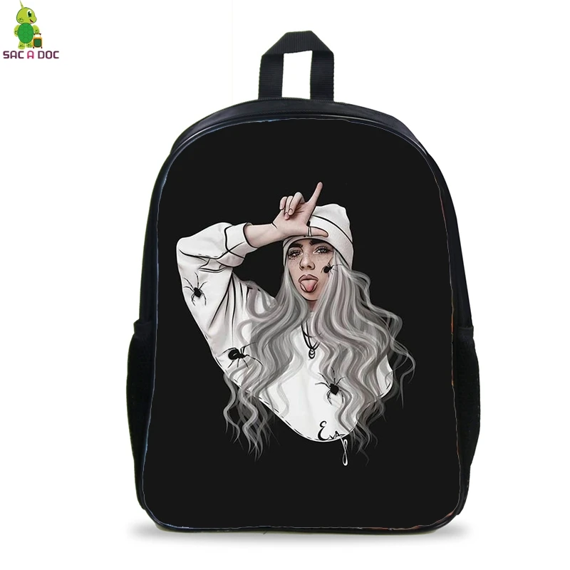 16 дюймов Billie Eilish, школьная сумка, рюкзак, детские сумки, Детские рюкзаки для подростков, девочек, мальчиков, дорожная сумка, Mochilas Escolares