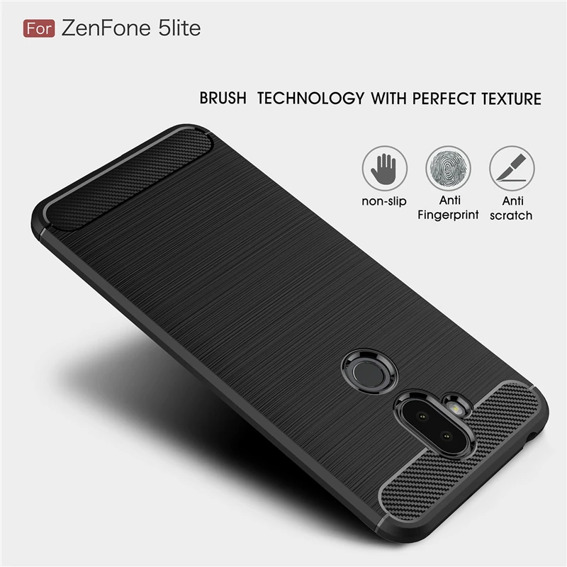 Принципиально для Asus Zenfone 5 Lite ZC600KL случае углеродного волокна ТПУ ZS620KL чехол Max Pro