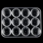 12 Маникюр для ногтей сетка для хранения Чехол Организатор Прозрачный пустой Пластик серьги ювелирные изделия из бисера контейнер для дизайна ногтей Стразы ящик для хранения