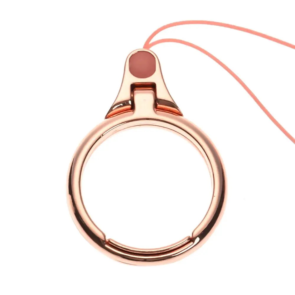 2 в 1 многофункциональный металлический держатель для мобильного телефона с ремешком и кольцом для пальца, Противоскользящий коврик