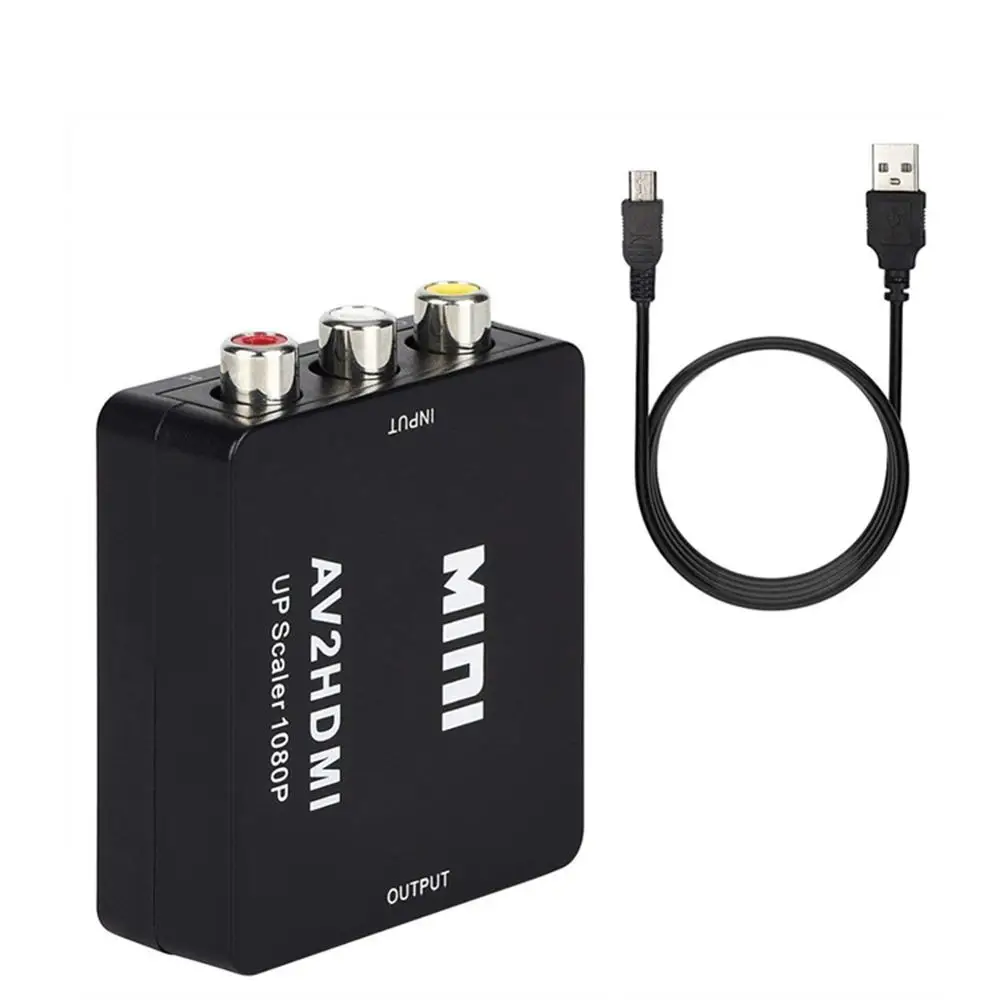 HANNORD AV к HDMI совместимый преобразователь Box 1080P видео мини HDTV конвертер адаптер AV2HDMI