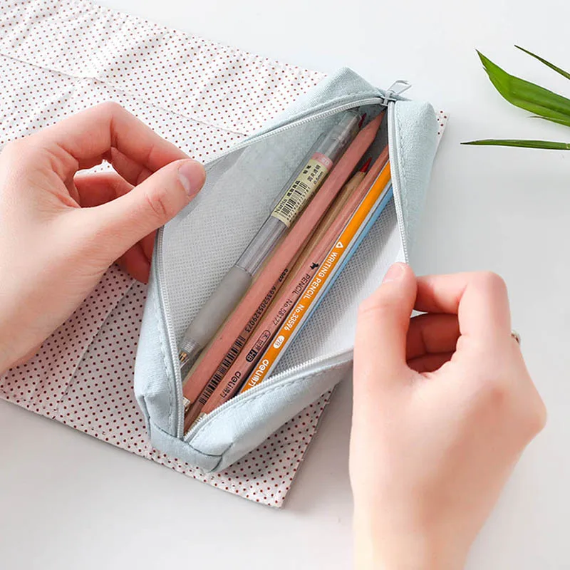 1 шт милый школьный пенал из хлопка и льна Pencilcase мультфильм Roll Pencial сумка для мальчиков и девочек канцелярские принадлежности для карандашей