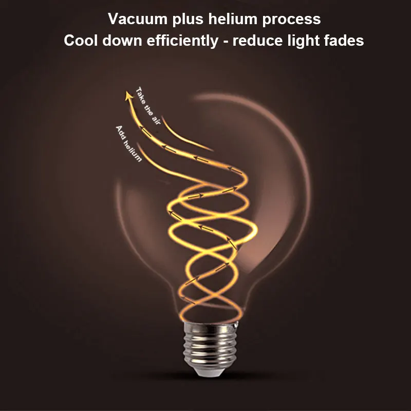 Светодиодный светильник E27 ST64 E27 2 Вт 4 Вт 6 Вт 8 Вт лампа Bombillas с регулируемой яркостью освещения 220 В светодиодный светильник накаливания Edison люстра освещение для дома 360 градусов