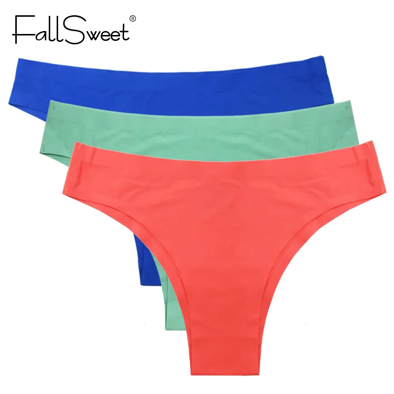 Женские трусики стринги FallSweet удобные однотонные бесшовные с низкой посадкой