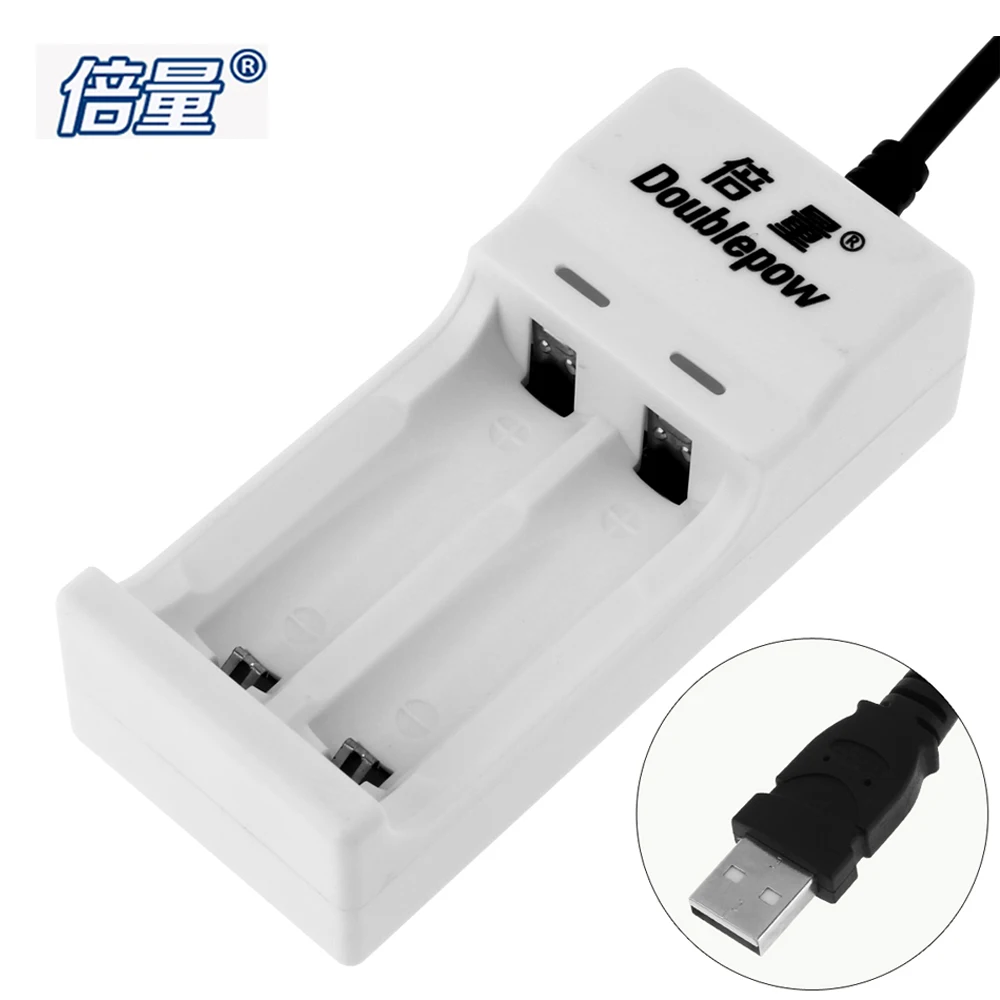 Doublepow быстрое умное NiMH NiCD USB зарядное устройство для AA AAA Ni MH CD 2 слота Смарт