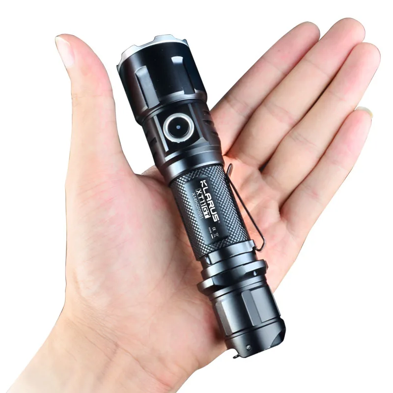 KLARUS XT11GT CREE XHP35 HI D4 светодиодный тактический светодиодный фонарь 2000 лм 4 режима+ Бесплатный USB порт и 18650 батарея для самообороны