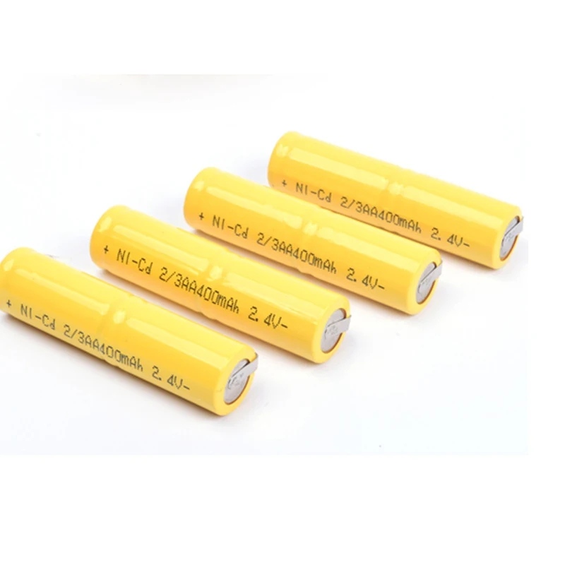 GTF 1 шт. 2 4 V 400mah 2/3AA Ni CD аккумулятор никель кадмиевый AA батарея для RC игрушки бритва