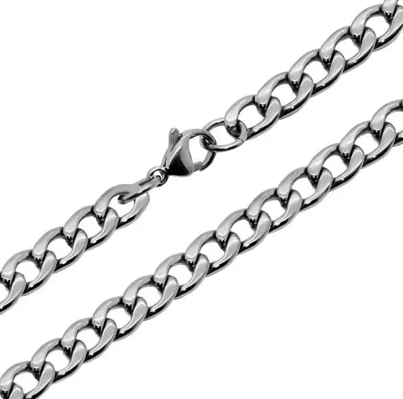 

in bulk 5pcs 18inch-32 inch choose lenght huge 8.5mm NK Curb Chain Necklace Stainless Steel Necklace chain jewelry women mens