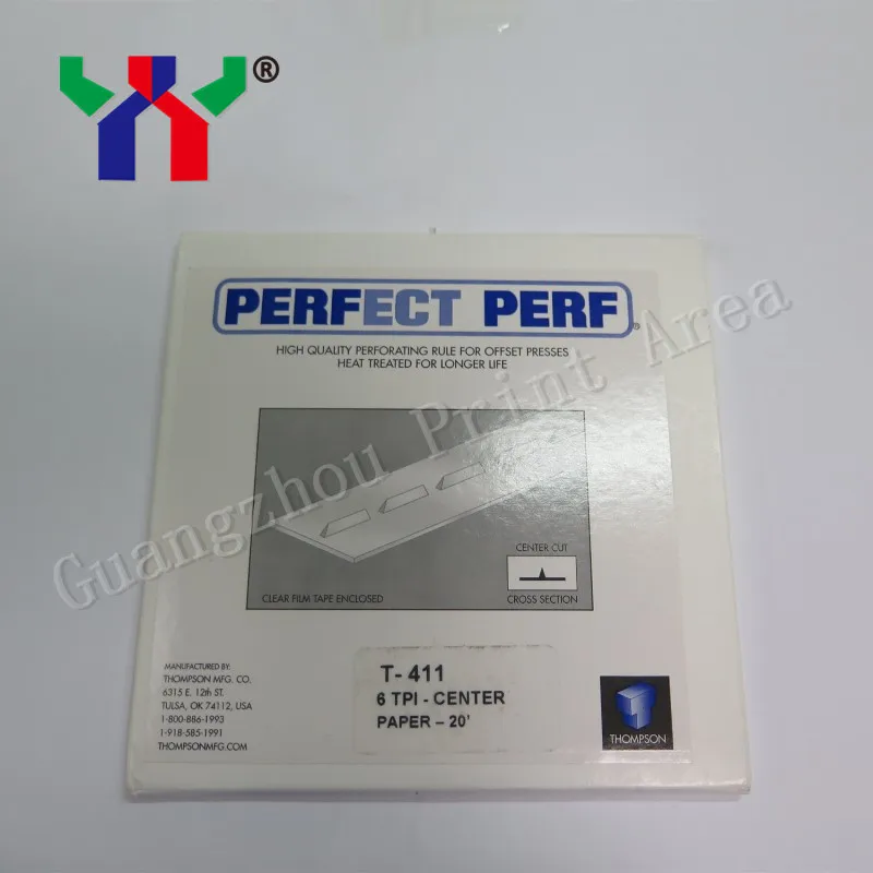 2 шт. Perfect Perf T-411 правила перфорации для офсетных прессов 6tpi-центровая бумага 20