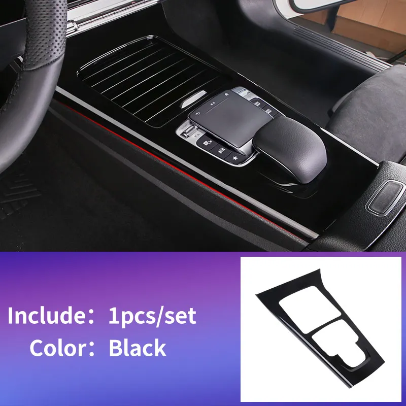 gloss black 2pcs Центральная панель управления для Mercedes w177 amg/класс А mercedes класс А w177 класс планки/a180 Mercedes класс w177 аксессуары - Название цвета: gloss black 2pcs