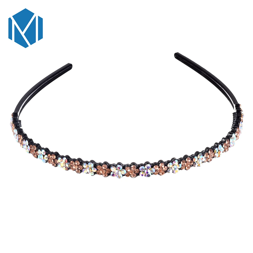M MISM Новый дизайн девочек модные волосы погремушки головной убор с цветами сливы Глиттер Ринестоун Тиара Аксессуары для женщин Hood on.