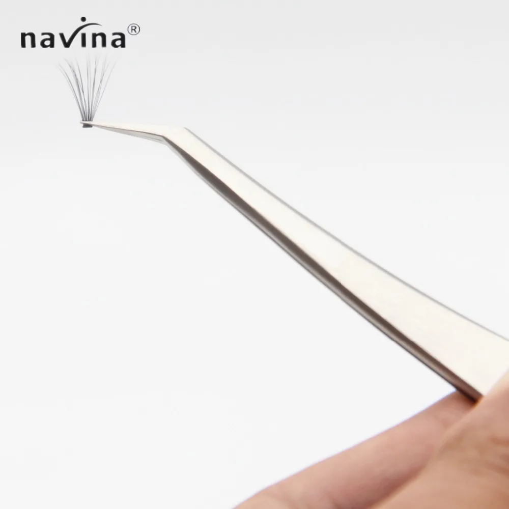 Пинцет для ресниц NAVINA Pro Flase безопасный Антистатический пинцет из нержавеющей