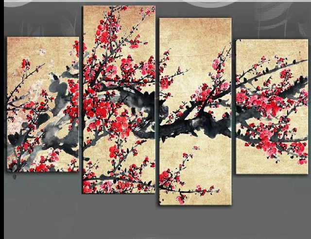 Pintura a Óleo Pintados à Mão de Alta Imagens de Arte Pintura de Flores Qualidade Moderna Presente Dm-15050346