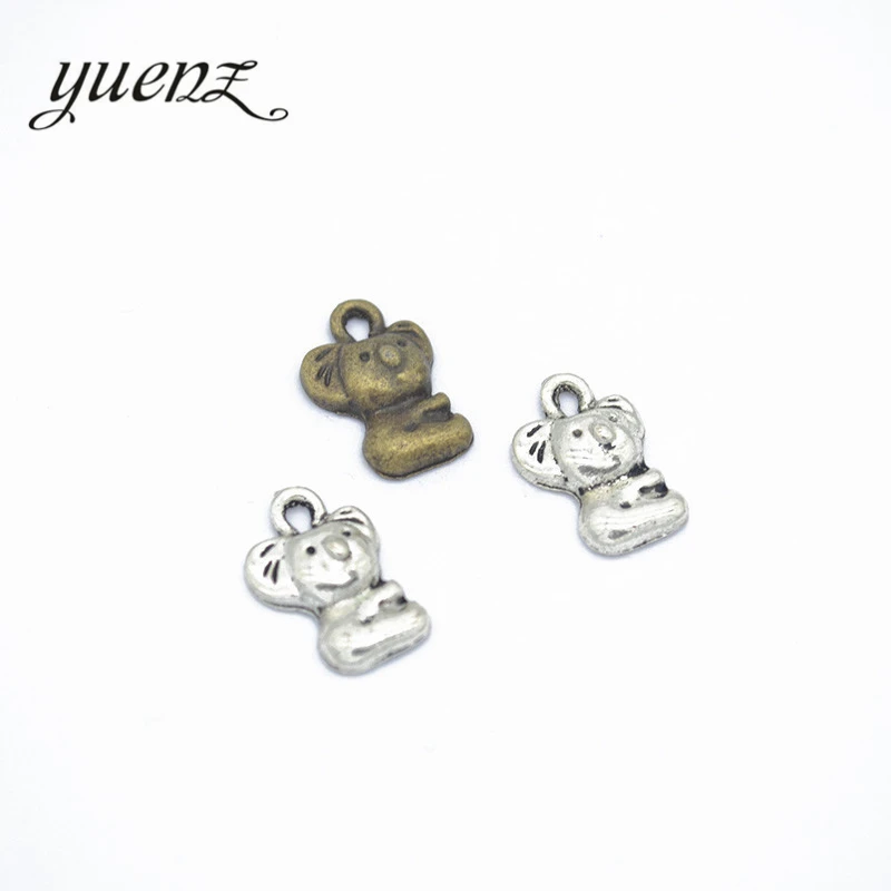 Античные Подвески YuenZ 20 шт. тибетская Серебряная бронзовая подвеска из сплава для