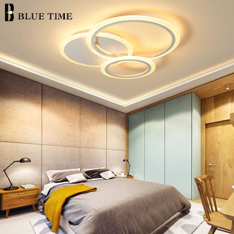 New Design Fashion Home LED Ceiling Lights For Bedroom Living Room Dining room Kitchen Modern Lamps White&ampCoffee Frame | Освещение
