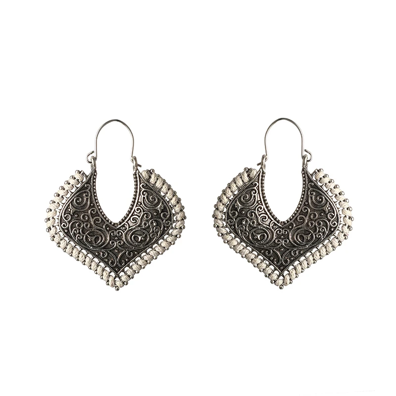 Женские винтажные серьги LOVBEAFAS Boho красные синие черные в виде веревки модные