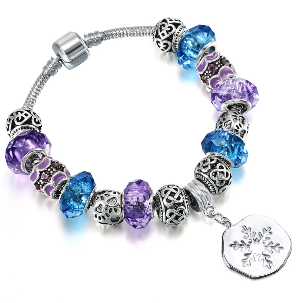 1 ШТ. Винтаж Серебряный Позолоченный Шарм Стекло Браслеты Для Женщин Собака Paw