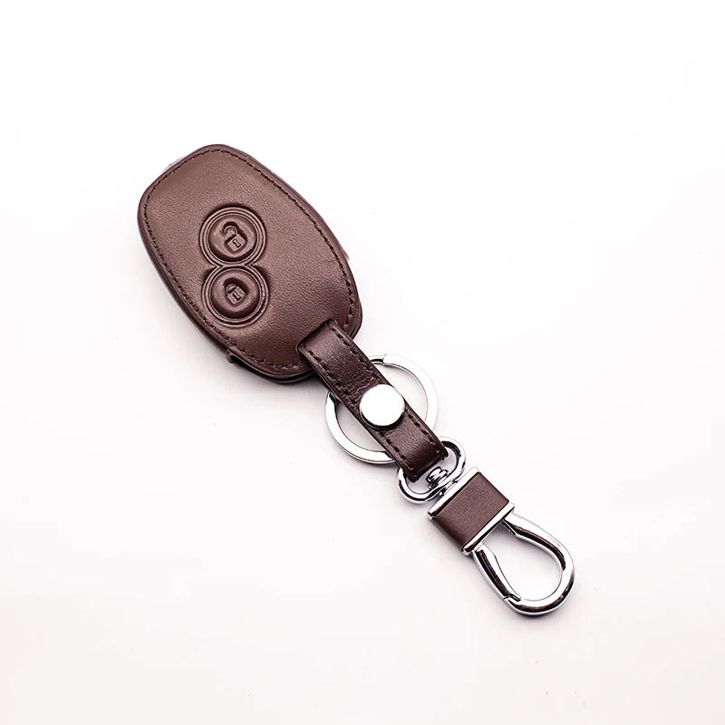 Кожаный чехол для автомобильного ключа Renault 2 кнопки пульта дистанционного