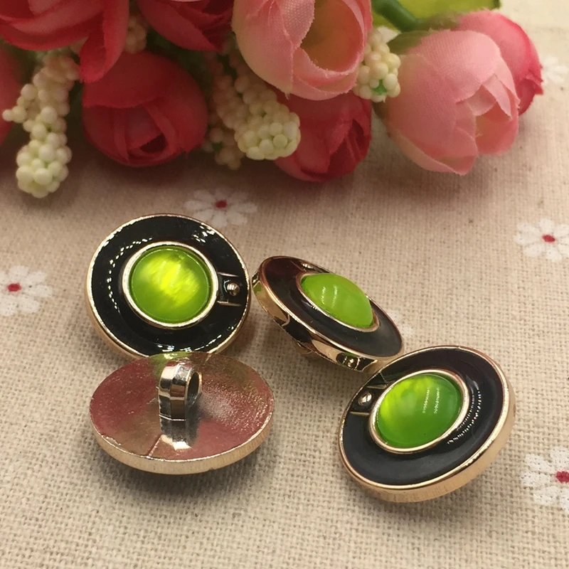 FC228 аксессуары для одежды 22 мм акриловые джинсы из сплава на пуговицах с черной