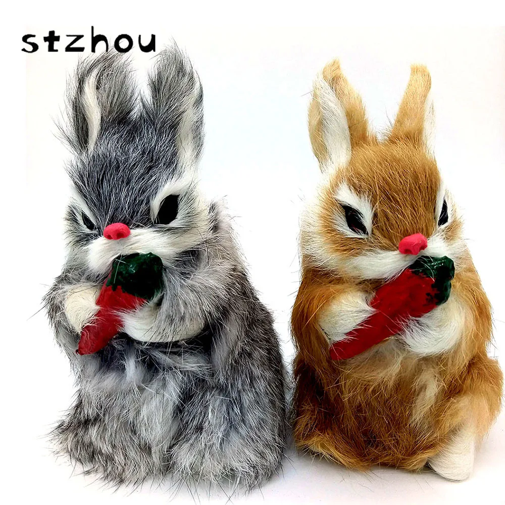 16 см милые животные кролик Моделирование Пушистый сидящий Рождество День