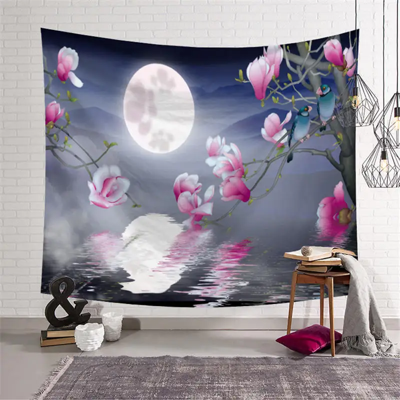 Лесной гобелен настенный ковер индийская Мандала покрывало для пикника одеяло